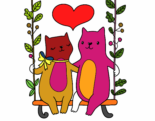 Gatitos enamorados