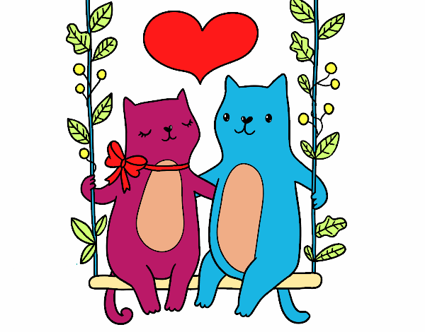 Gatitos enamorados