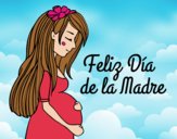 Mamá embarazada en el día de la madre