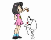 Niña con perrito