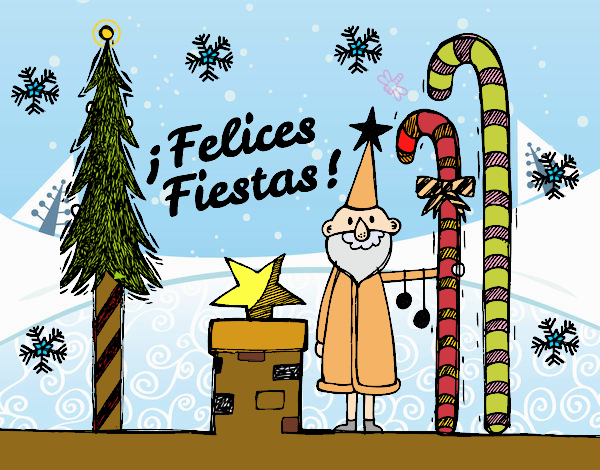 Postal Felices Fiestas