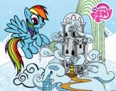 Rainbow Dash en su palacio