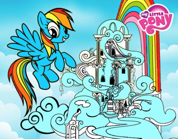 Rainbow Dash en su palacio