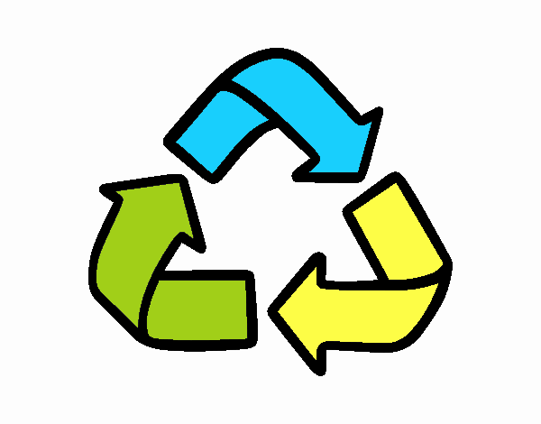 Dibujo de Símbolo del reciclaje pintado por en  el día 09-02-23  a las 00:07:08. Imprime, pinta o colorea tus propios dibujos!