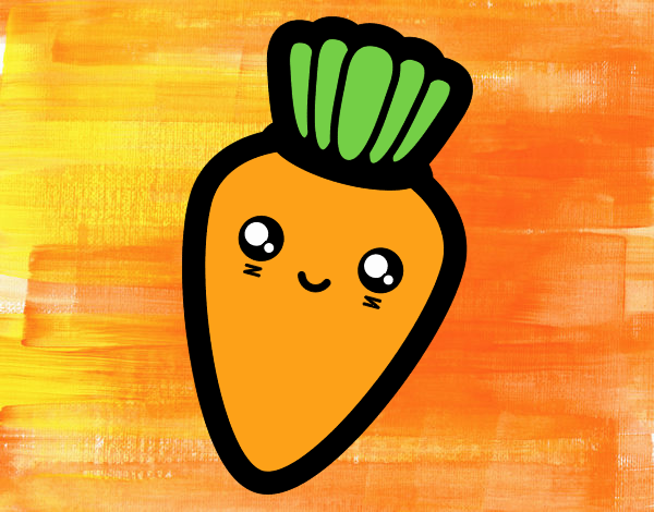 Dibujo de Zanahoria sonriente pintado por en  el día 11-02-23 a  las 23:56:07. Imprime, pinta o colorea tus propios dibujos!