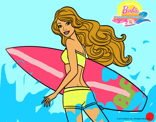 Barbie surfera