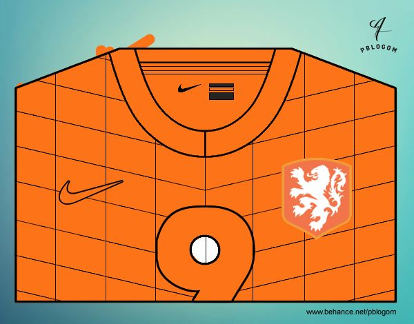 Camiseta del mundial de fútbol 2014 de Holanda