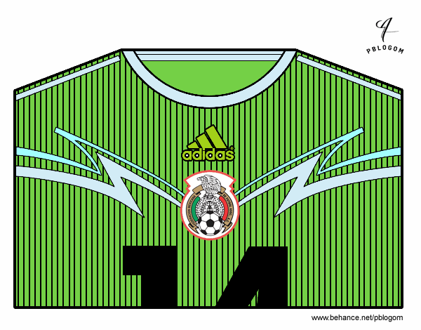 Camiseta del mundial de fútbol 2014 de México