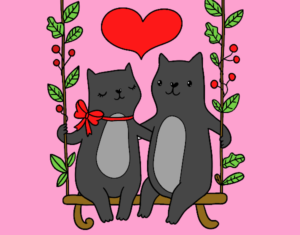 Gatitos enamorados