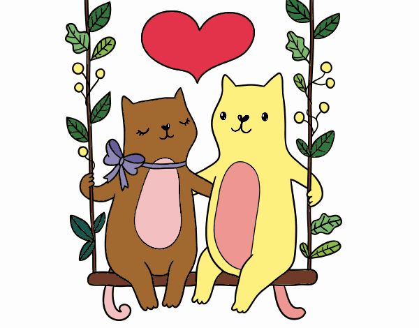 Gatitos enamorados