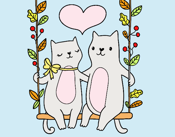 Gatitos enamorados