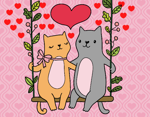 Gatitos enamorados