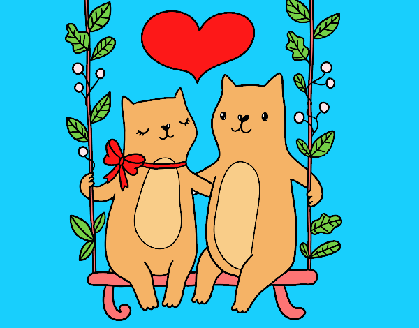 Gatitos enamorados