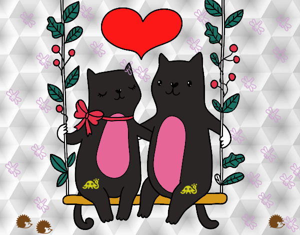 Gatitos enamorados