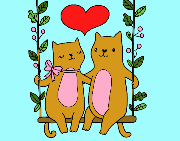 Gatitos enamorados