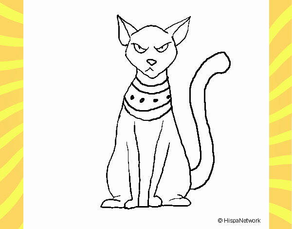 Dibujo de Gato egipcio pintado por en  el día 17-02-23 a las  16:17:52. Imprime, pinta o colorea tus propios dibujos!