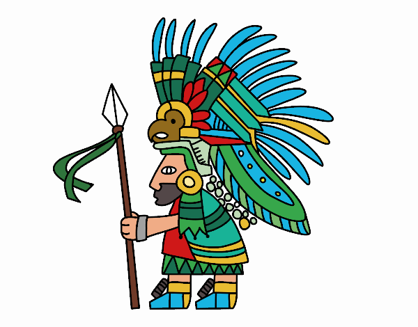 Dibujo de Guerrero azteca pintado por en  el día 15-02-23 a las  21:48:52. Imprime, pinta o colorea tus propios dibujos!