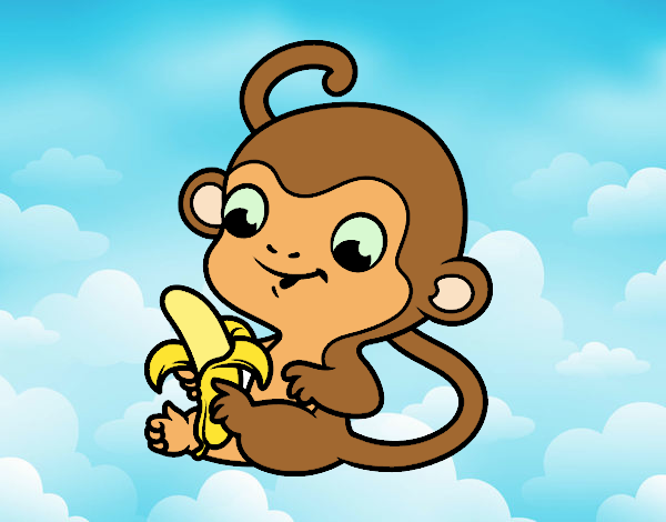 Monito con plátano