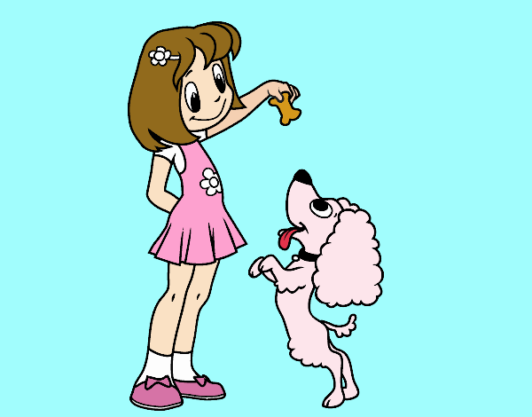 Niña con perrito