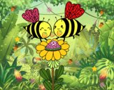 Pareja de abejas