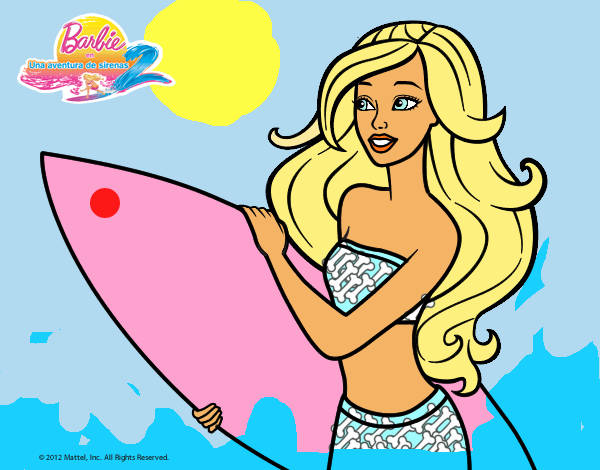 Barbie va a surfear