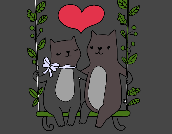 Gatitos enamorados