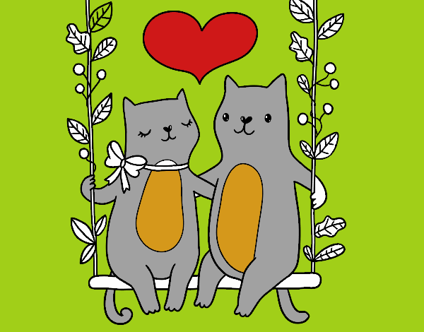 Gatitos enamorados