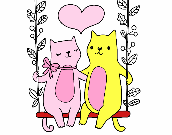 Gatitos enamorados