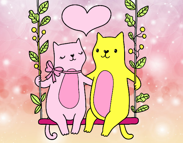 Gatitos enamorados