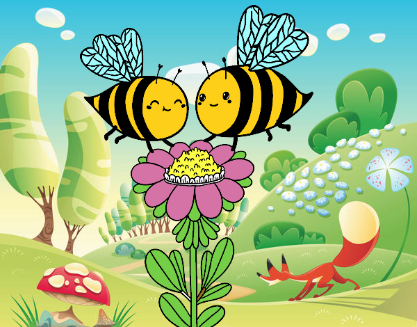 Pareja de abejas