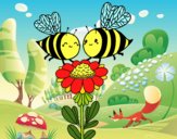 Pareja de abejas