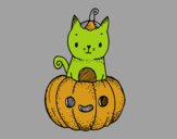 Un gatito de Halloween