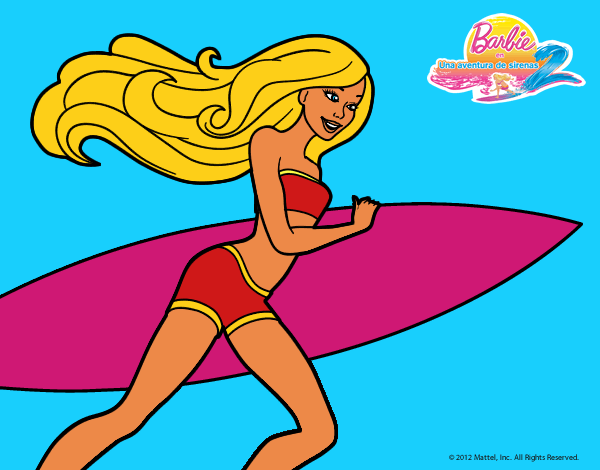 Barbie corre al agua