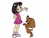 Niña con perrito