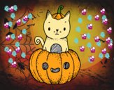 Un gatito de Halloween