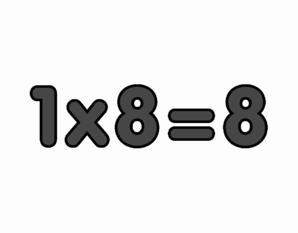 1×8=8