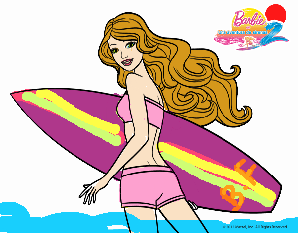 Barbie surfera