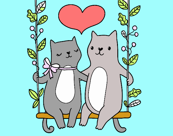 Gatitos enamorados