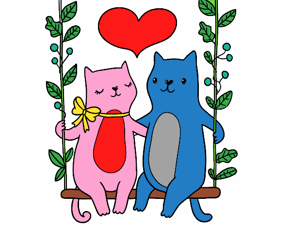 Gatitos enamorados