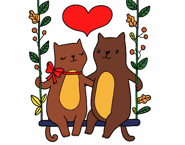 Gatitos enamorados