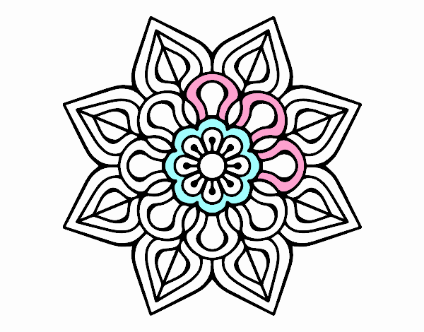 Mandala de flor sencilla