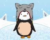 Pingüino con gorrito divertido