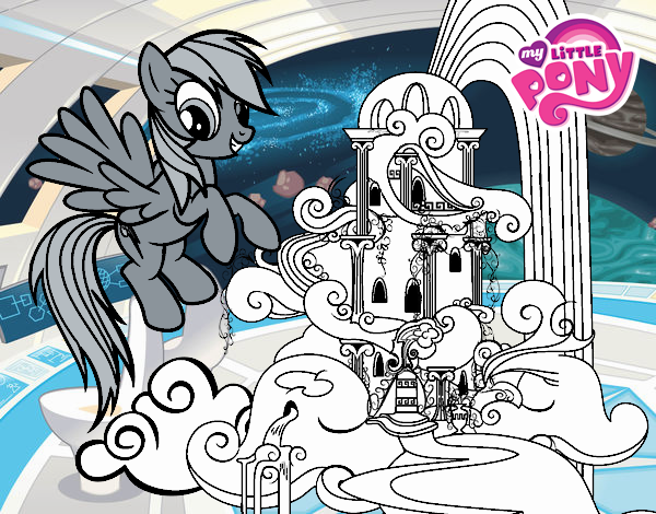 Rainbow Dash en su palacio