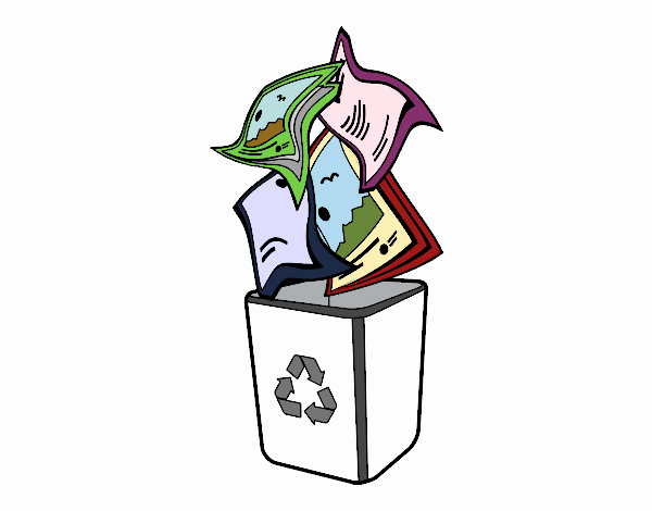 Caneca de basura Banca - Residuos Aprovechables
