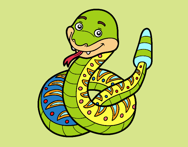 Una serpiente de cascabel