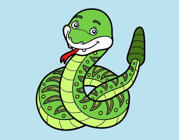 Una serpiente de cascabel