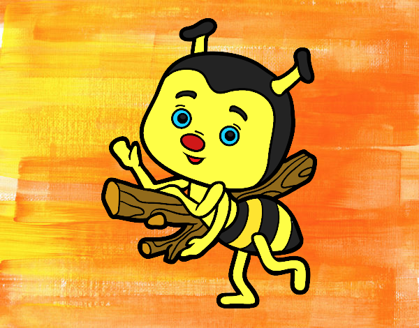 Abeja saludando