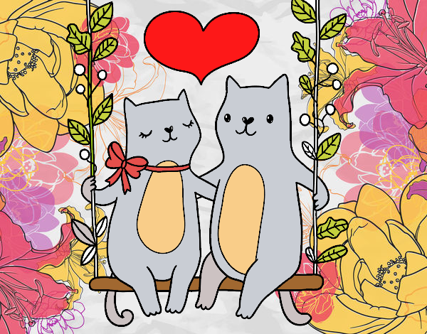 Gatitos enamorados