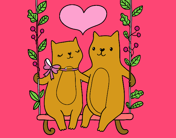 Gatitos enamorados