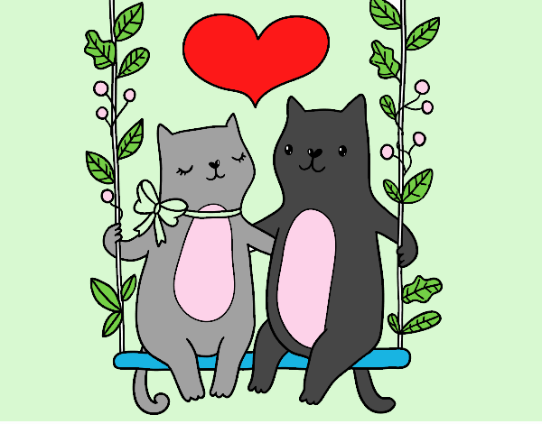 Gatitos enamorados